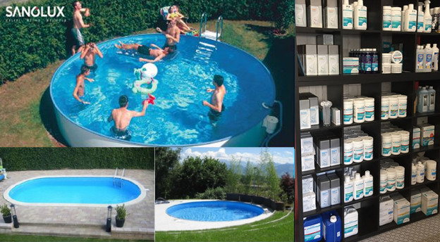 Stahlwand-Schwimmbäder in verschiedenen Ausführungen